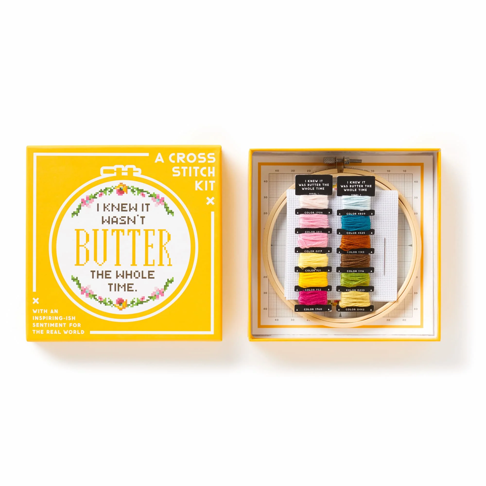 I Knew It Wasn't Butter Cross Stitch Kit - Image 5